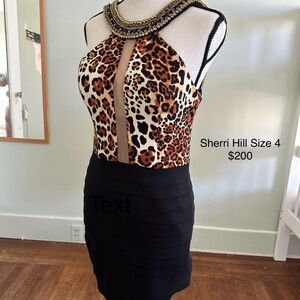 Sherri Hill Leopard Print Dress